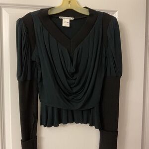 Antonio Berardi black sweater cotton blend size 6 made in Italy.